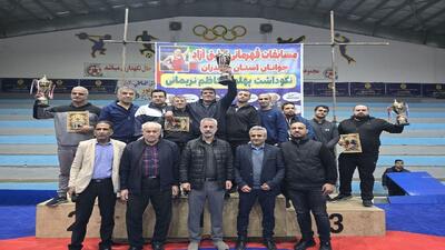 جشن قهرمانی ساری در کشتی آزاد جوانان مازندران 