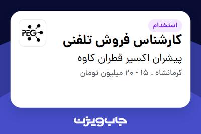 استخدام کارشناس فروش تلفنی - خانم در پیشران اکسیر قطران کاوه