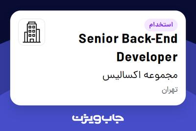 استخدام Senior Back-End Developer در مجموعه اکسالیس