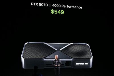 کارت گرافیک RTX 5070 انویدیا بدون DLSS نمی‌تواند به قدرت RTX 4090 برسد