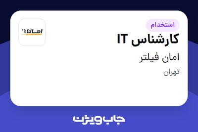 استخدام کارشناس IT در امان فیلتر