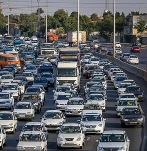 ترافیک سنگین در جاده‌های تهران