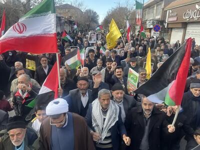 راهپیمایی مردم قزوین در جمعه نصر برگزار شد