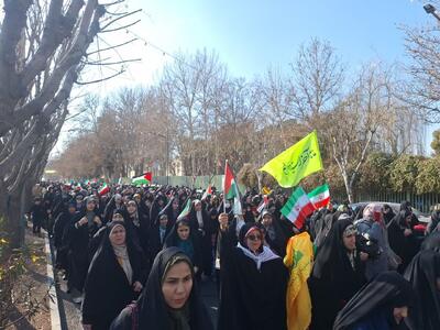 راهپیمایی جمعه نصر در البرز/ جشن استقامت غزه در برابر استکبار+فیلم