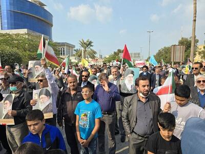 راهپیمایی جمعه نصر در بوشهر +فیلم