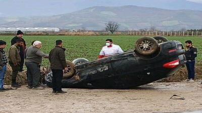 مصدومیت چهار نفر در تصادف جاده‌ای در گرگان