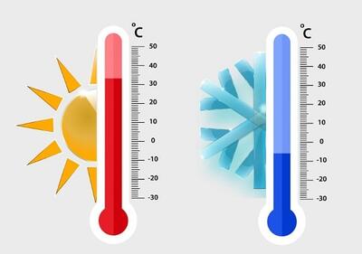 اختلاف دمای سردترین و گرمترین نقاط کشور