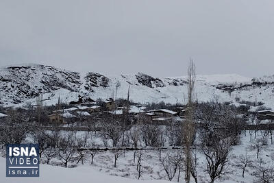 ویدیو/ بارش برف در روستاهای شهرستان راور