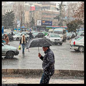 اولین بارش برف زمستانی در تهران- عکس صفحه استان تسنیم | Tasnim