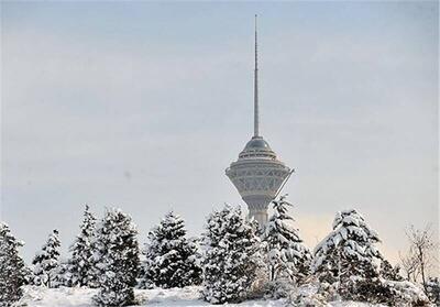 بارش برف و باد شدید در تهران