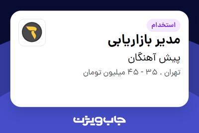 استخدام مدیر بازاریابی در پیش آهنگان