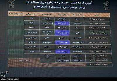 برنامه نمایش سینماهای جشنواره فیلم فجر 43 اعلام شد - تسنیم