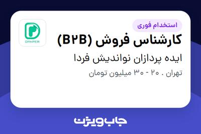 استخدام کارشناس فروش (B2B) در ایده پردازان نواندیش فردا