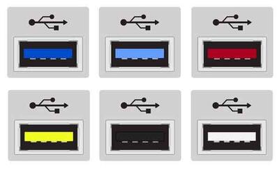 چرا رنگ برخی از پورت‌های USB قرمز است؟