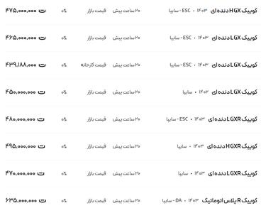 قیمت کوئیک، امروز ۳ بهمن ۱۴۰۳