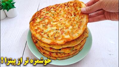 خوشمزه‌تر از پیتزا؛ طرز تهیه یک غذای متفاوت با تخم مرغ و آرد (فیلم)