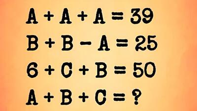 آیا می توانید این چالش ریاضی را حل کنید؟ فقط نوابغ در این تست هوش ریاضی نتیجه خوبی می گیرند!