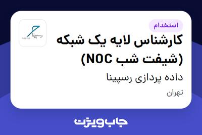 استخدام کارشناس لایه یک شبکه (شیفت شب NOC) - آقا در داده پردازی رسپینا