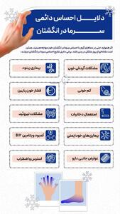 اینفوتابناک: دلایل احساس دائمی سرما در انگشتان