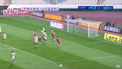 پرسپولیس 2 - 0 تراکتور/ لحظه به ثمر رسیدن گل دوم سرخ‌ها را ببینید