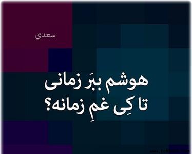 امروز با سعدی: هوشم ببر زمانی تا کی غم زمانه؟ (+فایل صوتی)