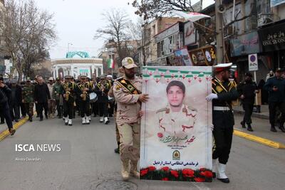 تشییع شهید ایران نژاد در اردبیل