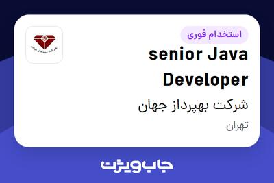 استخدام senior Java Developer در شرکت بهپرداز جهان