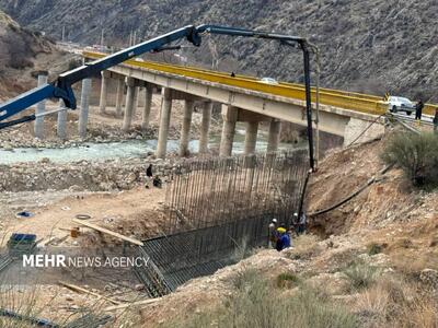 عملیات بتن ریزی پل بزرگ سریز آغاز شد؛ طرح تبادل راهی با جنوب کشور