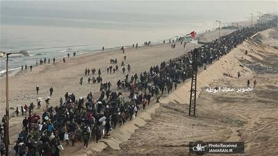 بازگشت فلسطینی ها به شمال غزه آغاز شد + عکس و فیلم