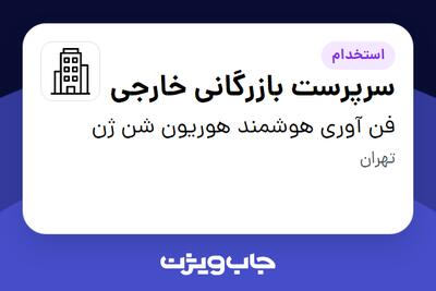 استخدام سرپرست بازرگانی خارجی در فن آوری هوشمند هوریون شن ژن