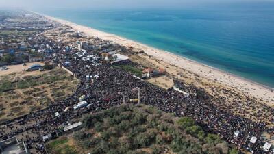 آغاز بازگشت آوارگان فلسطینی به شمال غزه