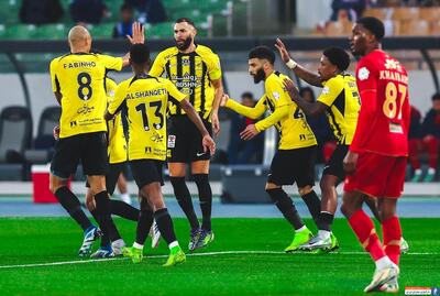 گلزنی کریم بنزما در شب شکست 2-1 الاتحاد مقابل ضمک - پارس فوتبال