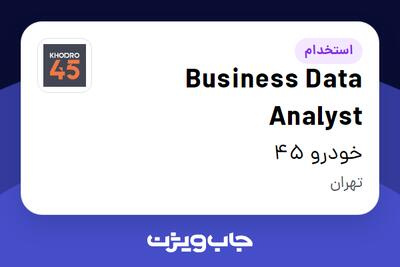 استخدام Business Data Analyst در خودرو 45