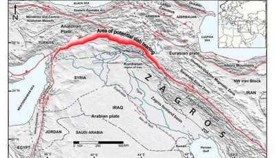 شکست ورقه اقیانوسی زیر ایران و ترکیه