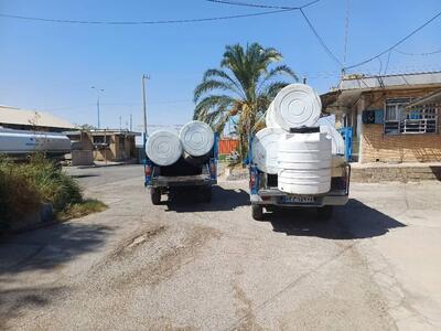 توزیع مخازن ذخیره آب شرب در ۲۵۰ روستای شمال سیستان و بلوچستان