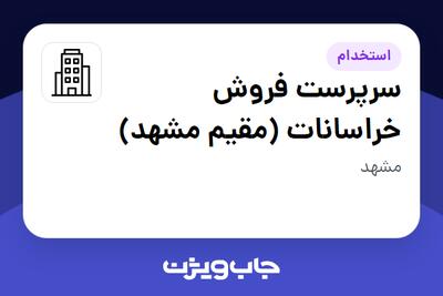 استخدام سرپرست فروش خراسانات (مقیم مشهد) - آقا در سازمانی فعال در حوزه کالاهای الکتریکی و لوازم خانگی