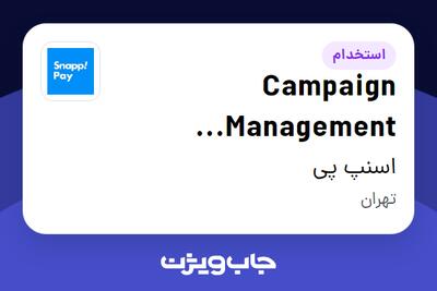 استخدام Campaign Management Specialist در اسنپ پی