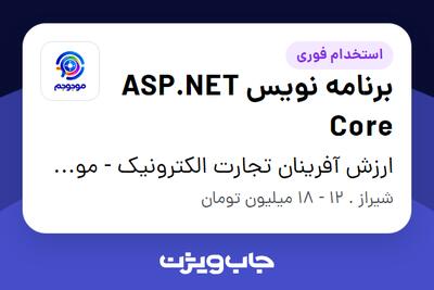 استخدام برنامه نویس  ASP.NET Core در ارزش آفرینان تجارت الکترونیک - موجوجم