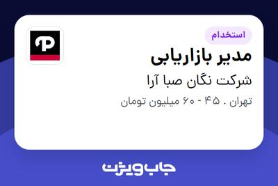 استخدام مدیر بازاریابی در شرکت نگان صبا آرا