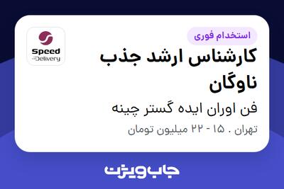 استخدام کارشناس ارشد جذب ناوگان - آقا در فن اوران ایده گستر چینه