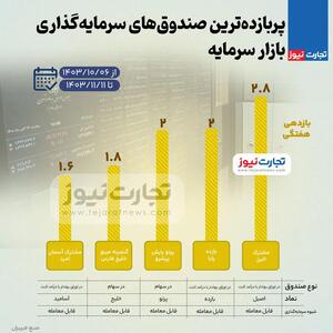 بیشترین بازدهی صندوق های سرمایه گذاری بورس در هفته دوم بهمن ۱۴۰۳ + اینفوگرافی