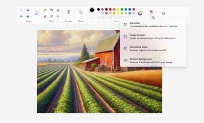 نرم‌افزار Paint در ویندوز به دکمه Copilot مجهز می‌شود