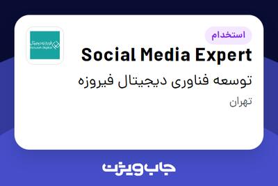 استخدام Social Media Expert در توسعه فناوری دیجیتال فیروزه