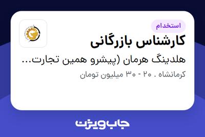 استخدام کارشناس بازرگانی در هلدینگ هرمان (پیشرو همین تجارت پارس)