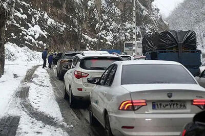 بازگشایی جاده چالوس پس از ۵ ساعت مسدودی