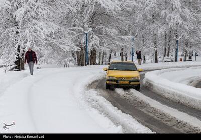 تداوم بارش‌های برف و باران در مازندران - تسنیم