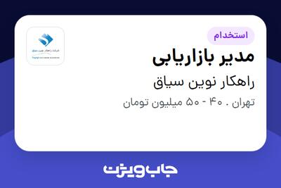 استخدام مدیر بازاریابی در راهکار نوین سیاق