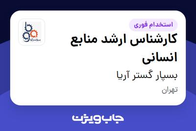 استخدام کارشناس ارشد منابع انسانی در بسپار گستر آریا