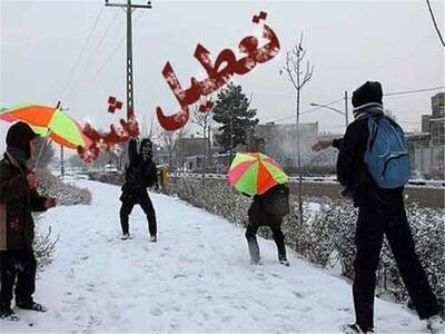 بارش برف و سرمای شدید هوا مدارس ۲ استان را تعطیل کرد