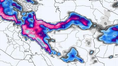 بارش برف در 21 استان کشور